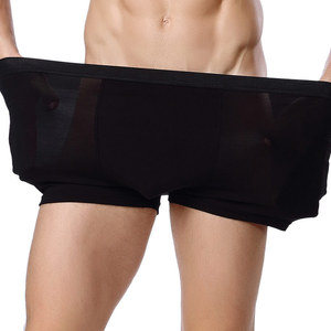 Los hombres viejos plus tamaño hombres semana <span class=keywords><strong>Boxer</strong></span> Color sólido ropa interior para hombres gordos - Product Image 4