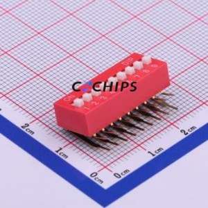 TM-09 DIP Switch Through hole Component (THT) Switch ( Number of Switch Sections: 9-Bit )( Lead Spacing: 2.54mm ) - Product Image 1