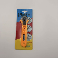 Cutter rotatif, couteau à roulettes avec manche en plastique pour couper le tissu, le cuir, le papier, outil de couture, de quilting et de patchwork DIY