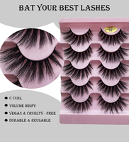 Extension de cils longs naturels faits à la main personnalisable cils de beauté 5 paires de cils les plus vendus