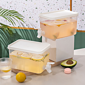 Large Capacity Refrigerator Water Pitcher With Faucet Heat Resistant For Fruit Tea Chilled Water Summer Lemonade Use - Product Image 1