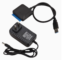 Cavo Convertitore USB 3.0 SATA III a USB-A 5Gbps per HDD/SSD da 2.5"/3.5" con Spina EU e Materiale PVC