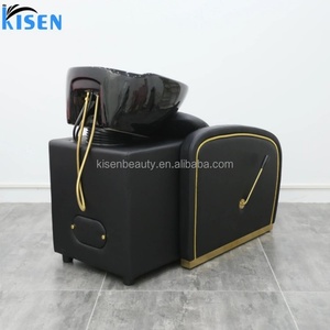 เตียงสระผมและเตียงนวดพร้อมอ่างล้างหน้าสำหรับร้านทำผม Kisen Hot Sale Hair Salon Lay Down Head Spa  พร้อมเฟอร์นิเจอร์ร้านตัดผม - Product Image 5