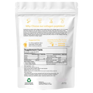 Venda quente Complexo Multi Colágeno Proteína Suplementos Hidrolisado Colágeno Em Pó Com Vitamina C Ácido Hialurônico para Pele Saudável - Product Image 2