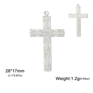 Amulet antik liontin salib dari baja tahan karat berlapis emas Semua Hal ini memungkinkan Aksesori jimat berukir untuk Kalung Gelang - Product Image 6