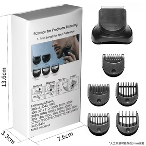Garniture de tondeuse à <span class=keywords><strong>barbe</strong></span> pour <span class=keywords><strong>Braun</strong></span> Series 3 BT32 - Kit de toilettage professionnel 9-en-1 avec peigne limiteur de longueur précis et lame de <span class=keywords><strong>rasoir</strong></span> - Product Image 5