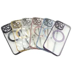 Coque arriere magnetique en TPU souple et etanche pour Iphone, model kompatibel 13, 15, 14, 12, 11, 8, 7 XS, trus precis