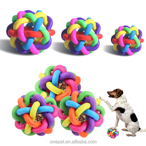 İyi sınıf silikon evcil hayvan topu oyuncak interaktif köpek eğlenceli oyuncak gıcırtılı çan topu köpek oyuncak - Product Image 1