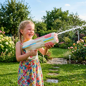 Pistolet à eau électrique avec lumières LED, capacité de 500 ml, jouet lanceur d'eau haute performance, jeu d'été <span class=keywords><strong>en</strong></span> plein <span class=keywords><strong>air</strong></span> pour la plage et la piscine pour enfants - Product Image 1