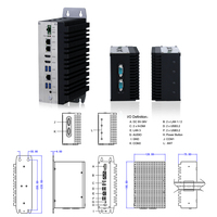 Calculatrice miniature sans ventilateur de dernière génération avec processeur Core i7 de 12e génération, 2x RS232/485, ordinateur industriel pour les contrôles d'automatisation