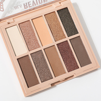 Harga Grosir 10 Warna Palet Eyeshadow Mineral Makeup Tahan Lama Shimmer Matte Pressed Powder Glitter Mutiara Satin Eye
