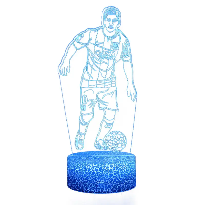 Tischlampe Nachttisch-Fußballlichter Fußballspielerfigur