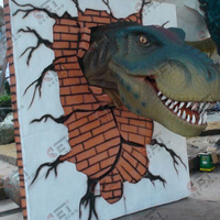 Tête de dinosaure animatronique de haute qualité, réaliste, grandeur nature, tête de dinosaure 3D, décoration murale, vente en gros d'usine