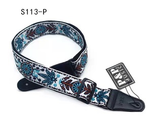 Correa <span class=keywords><strong>de</strong></span> Guitarra Nefelibata con Bordado Jacquard <span class=keywords><strong>de</strong></span> Algodón y Cuero Crazy Horse para Bajo Eléctrico, Acústico y Material Plástico - Product Image 6