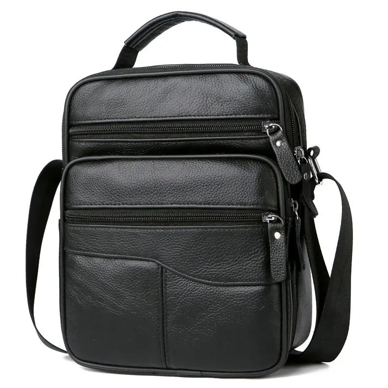 2020 new leather men's messenger bag business large capacity handbag casual shoulder bag