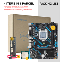 Kit carte mère B85, Placa Mainboard LGA1150 avec processeur Intel Core I7 4770K, prend en charge 2x DDR3 Slots NVMe M.2 SATA3.0, carte mère B85