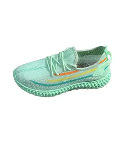 Yazai sapatos femininos respiráveis, calçado esportivo de malha respirável para caminhada e lazer, com fundo plano