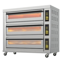 3 Decks 6 Bakplaten Aanpasbare Multifunctionele Commerciële Ingebouwde Bakkerijoven Grote Capaciteit Brood- en Taartbakmachine Gasoven