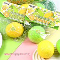 Jouet créatif liquide thermochromique en forme de citron, jouet souple en TPR qui change de couleur, balle anti-stress à presser, jouet sensoriel pour enfants