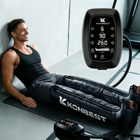 Bottes de compression d'air KONBEST professionnelles à 8 chambres pour la rééducation sportive, thérapie par pression, récupération, rechargeables avec contrôle de la minuterie