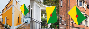 Bandera de Guyana Francesa de 3x5 pies, de poliéster, con dos ojales de latón, de una sola capa, para colgar en exteriores e interiores. - Product Image 6