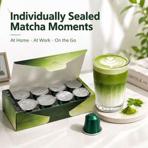 8 capsules de matcha compatibles avec les machines <span class=keywords><strong>Nespresso</strong></span> Essenza <span class=keywords><strong>Inissia</strong></span> Citiz, thé vert biologique de qualité cérémoniale, dosettes de <span class=keywords><strong>café</strong></span> - Product Image 4
