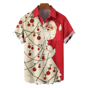 Fitspi Factory Direct 3D digitale stampato natale Casual camicia da <span class=keywords><strong>uomo</strong></span> maglietta all'ingrosso personalizzabile - Product Image 1