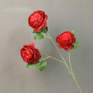 ผ้ากำมะหยี่เทียมสีแดงดอกกุหลาบปลอมสำหรับตกแต่งเค้กของเด็กทารกสำหรับงานแต่งงาน - Product Image 4