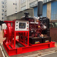 Ensemble de pompe à incendie diesel à surface personnalisable, puissance maximale de 880 kW, pompe monophasée pour applications de sécurité incendie