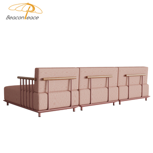 Mobilier d'extérieur moderne en <span class=keywords><strong>aluminium</strong></span> Canapés <span class=keywords><strong>de</strong></span> <span class=keywords><strong>jardin</strong></span> Transfert thermique en bois Couleur Resort 4 pièces Patio Sectionnel Lounge Sofa Set - Product Image 5