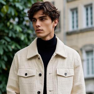 Chaqueta de Alta Calidad, Último Estilo, Otoño e Invierno, Ropa Urbana para Hombre, 100% Algodón, Lona Tejida, Patrón de Letras Personalizado, Servicio OEM - Product Image 2