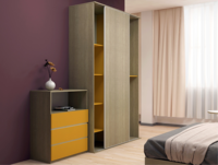 Ensemble de meubles de chambre d'hôtel 5 étoiles sur mesure ATWOKA, mobilier moderne pour chambre d'hôtes avec bois massif