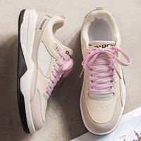 Chaussures de skateboard pour couple 36-44, baskets décontractées à semelle épaisse, style streetwear tendance, à lacets, pour hommes, rehaussantes, sportives, souples, printemps