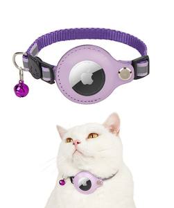 Collar de Gato Ajustable de Lujo, de Poliéster Suave y Ecológico, con Cierre de Hebilla, Soporte Reflectante para Airtag, Accesorio para Mascotas en Oferta - Product Image 1