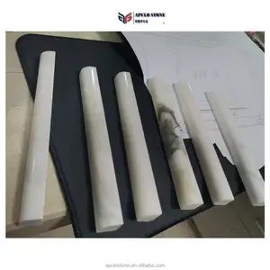 Factory Customized Fluted Marble Tiles Stone Concave Flute Marble Sideboard Fluted Marble Tiles