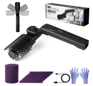 Brosse de nettoyage pour barbecue électrique rechargeable avec moteur 400 tr/min, charge Type-C - Poils en acier inoxydable - Product Image 1