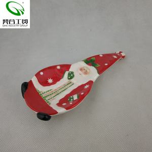 Soporte para Cucharas Navideño de Dolomita Pintado a Mano con Diseño de Muñeco de Nieve, Descansacucharas de Cerámica con Forma de Muñeco de Nieve - Product Image 3