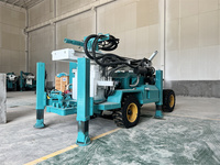 Foreuse hydraulique portable montée sur remorque de 200 m pour puits d'eau, avec pompe à boue et contrôle PLC