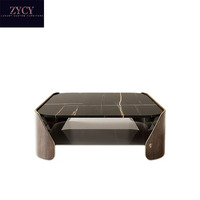 Table basse moderne personnalisée en bois massif avec lumière de luxe Senior Sense caractéristiques créatives et décoratives pour salon maison