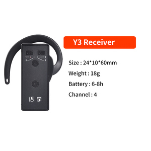 Draadloos digitaal handheld audioguidesysteem met lange looptijd, 150m bereik, lithium batterij, geschikt voor vergaderruimtes. - Product Image 2