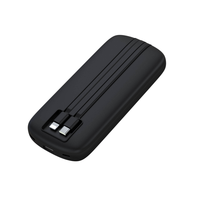 Batterie externe numérique portable ultra-mince 22,5 W à charge rapide 10000 mAh avec câbles intégrés