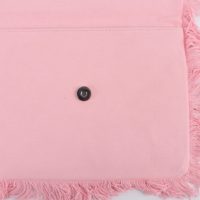 Tas Selempang Wanita Warna Permen Manis, Dompet Clutch Cantik, Tas Amplop Pipih, Tas Clutch Kanvas Wanita dengan Rumbai Katun