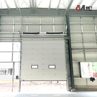 Porte sectionnelle de levage industrielle robuste en acier galvanisé pour entrepôt, isolation sans CFC, étanche