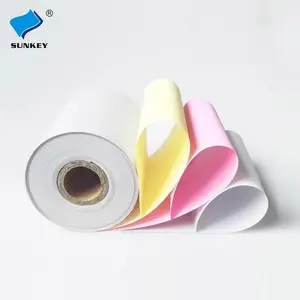 Sunkey Preimum OEM 3 Plys Continuous Carbonless Computer Paper NCR Printing Office Invoice Paper Roll Ream