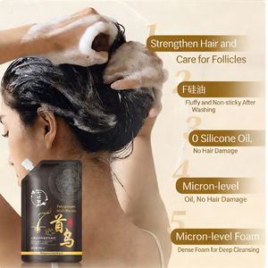 [<span class=keywords><strong>daren</strong></span> recommande] Shampoing anti-chute à base d'extrait de plantes à base de polygonum multiflorum noir, pour cheveux volumineux et contrôle du sébum - Product Image 6
