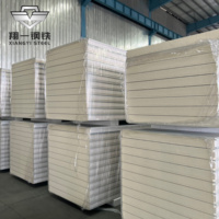 Panel Sandwich PU PIR Permukaan Khusus, Panel Logam Berinsulasi Termal untuk Dinding Bangunan, Atap, Cold Storage, dan Ruang Freezer