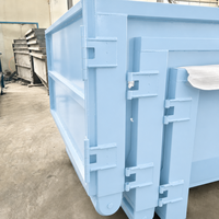 Conteneur à déchets en acier robuste XINTUO avec crochet de levage pour le recyclage des déchets métalliques industriels, haute sécurité, capacité de 800 kg, Shandong