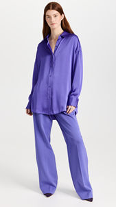 Oem produttore personalizzato Casual a vita alta <span class=keywords><strong>con</strong></span> cerniera a doppia piega <span class=keywords><strong>tasche</strong></span> <span class=keywords><strong>laterali</strong></span> a gamba larga <span class=keywords><strong>pantaloni</strong></span> da donna - Product Image 4