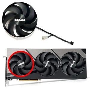 97MM nouveau pour <span class=keywords><strong>INNO3D</strong></span> GeForce RTX4080 <span class=keywords><strong>4090</strong></span> 4090D X3 ventilateur de remplacement de carte graphique FD10020M12D - Product Image 6