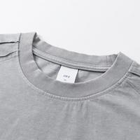 T-shirt à manches courtes en pur coton, 275g, avec logo personnalisé, nouveau modèle, article très demandé en gros, style patchwork flocon de neige, bords bruts